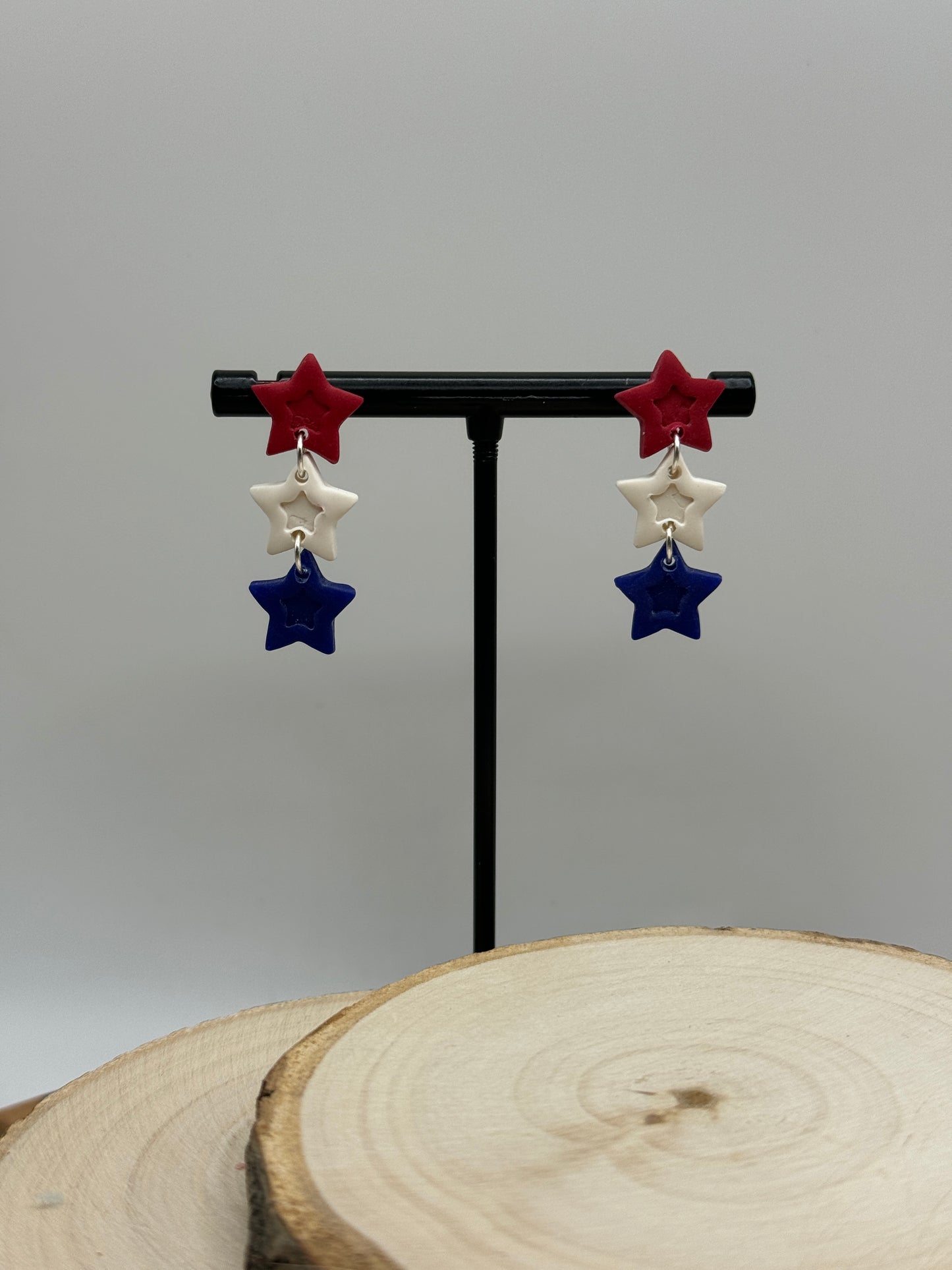 Star Chain Dangle Earrings