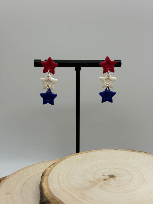 Star Chain Dangle Earrings