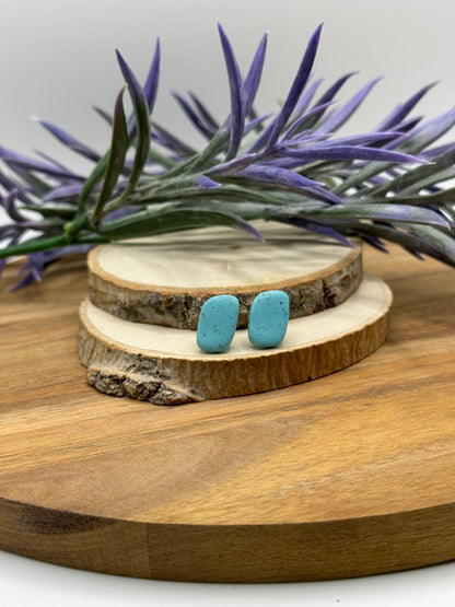 Organic Rectangles Stud Earrings