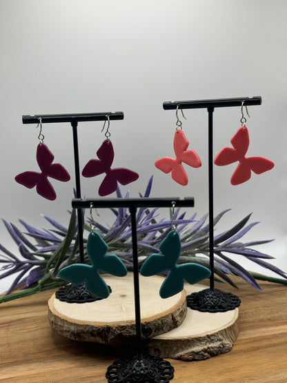 Large Butterfly Dangle Earrings
