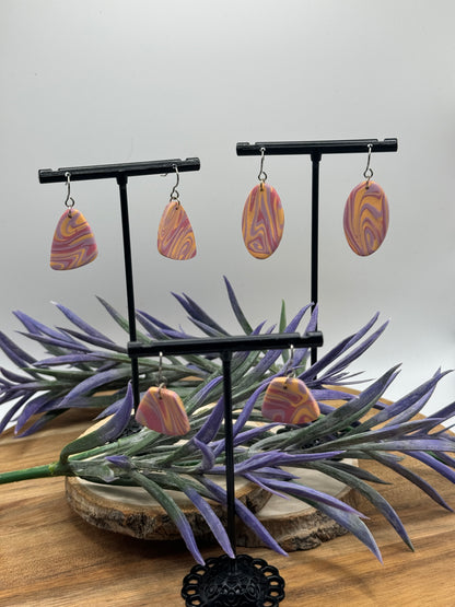 Tie-Dye Sunset Dangle Earrings