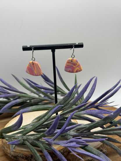 Tie-Dye Sunset Dangle Earrings