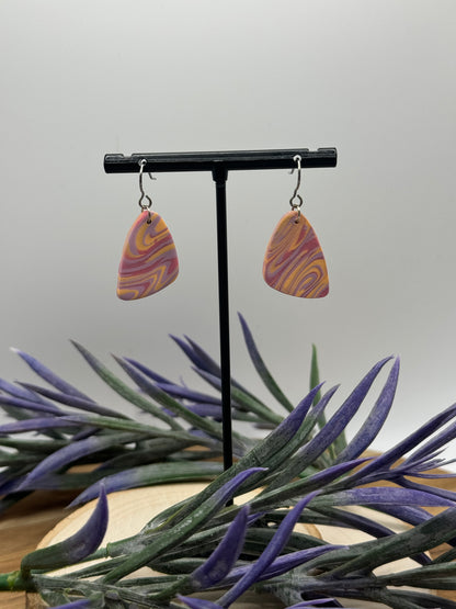 Tie-Dye Sunset Dangle Earrings