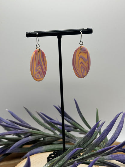 Tie-Dye Sunset Dangle Earrings