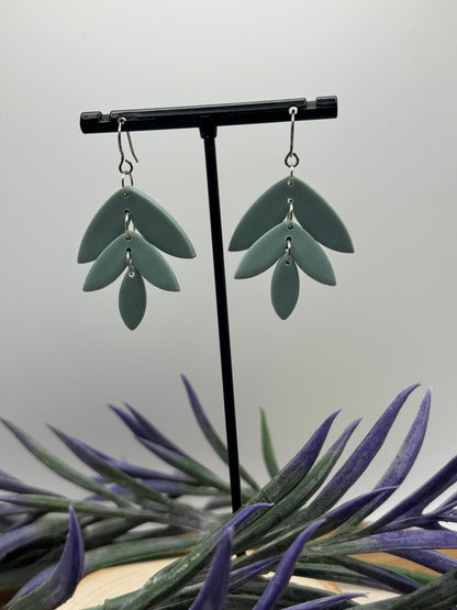 Three-Piece Leaf Dangle Earrings