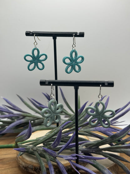 Daisy Outline Dangle Earrings