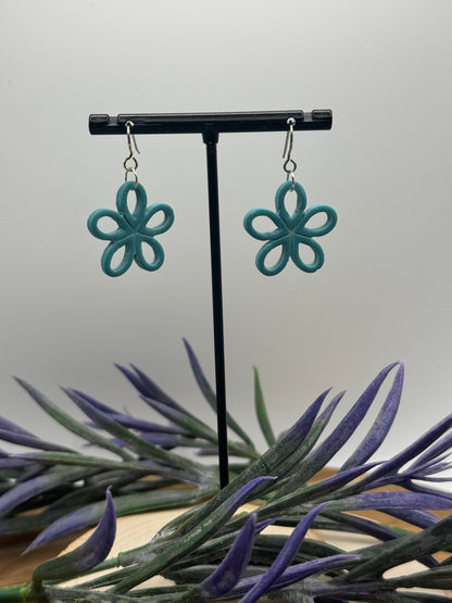 Daisy Outline Dangle Earrings