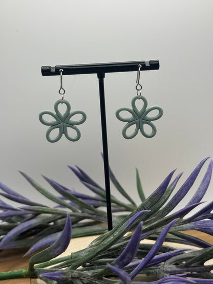Daisy Outline Dangle Earrings