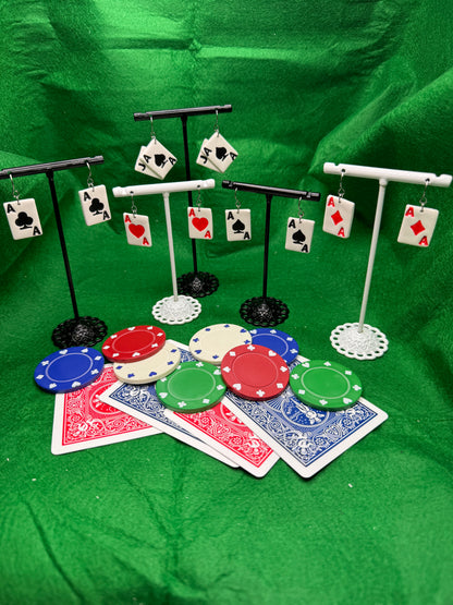 Playing Card Dangle Earrings