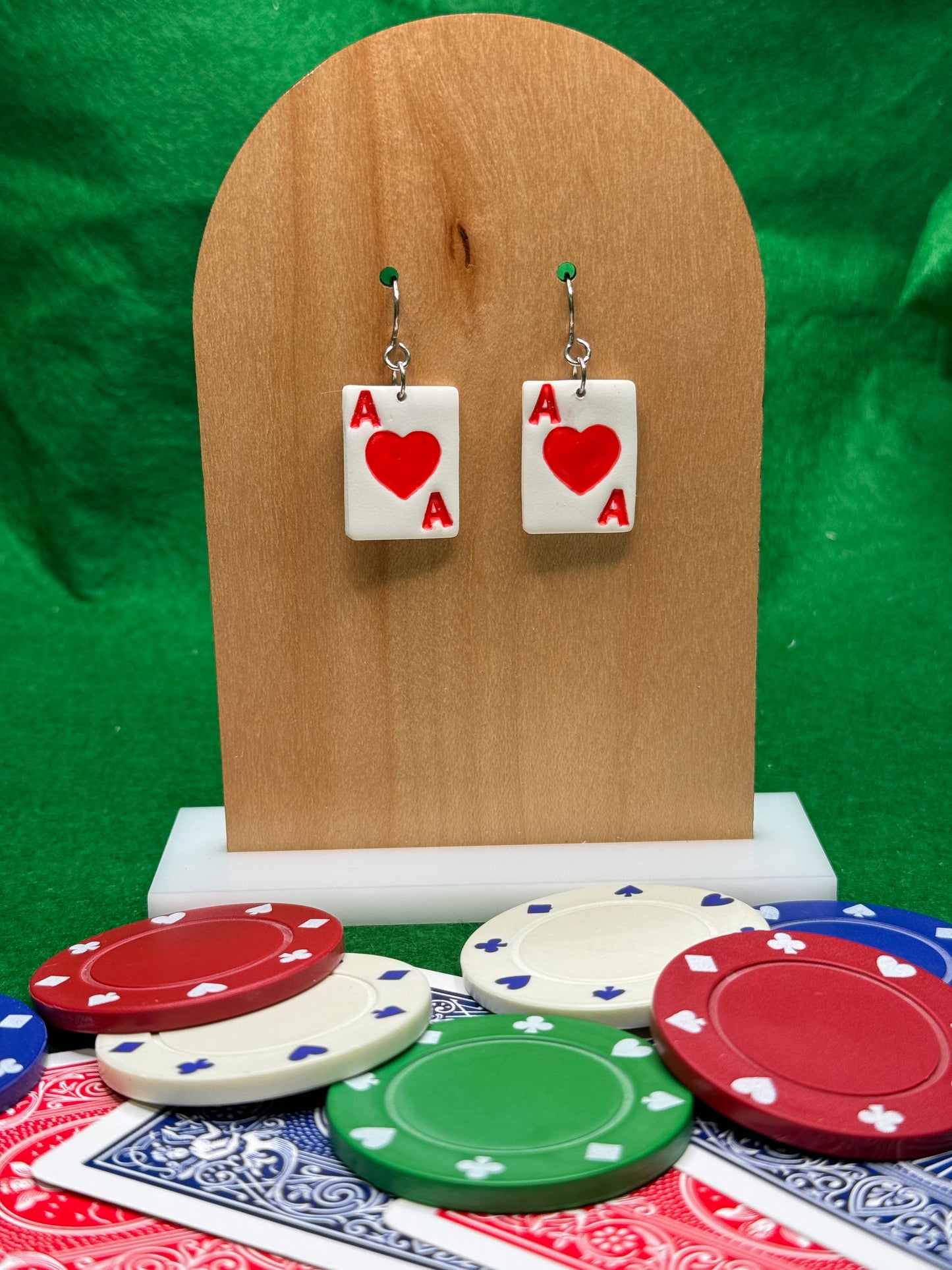Playing Card Dangle Earrings