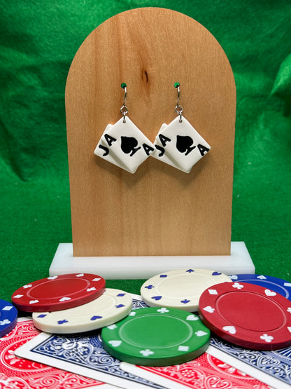 Playing Card Dangle Earrings