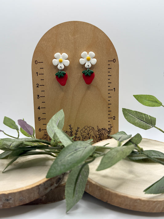 Strawberry Blossom Dangle Earrings