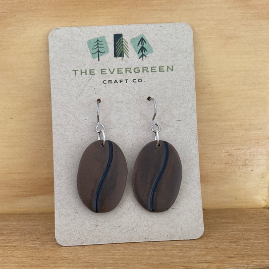 Coffee Bean Dangle Earrings