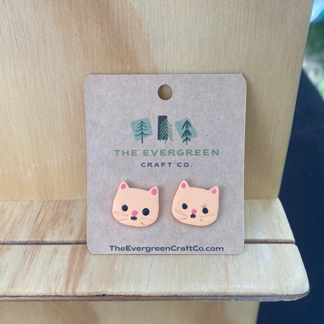 Cat Stud Earrings