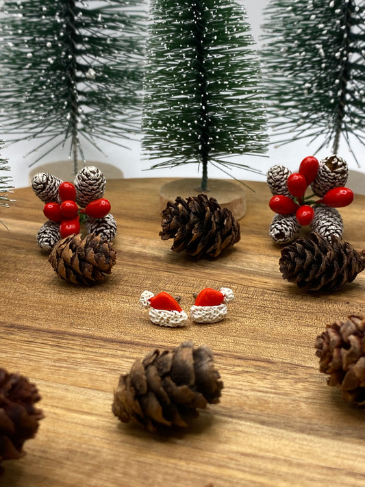 Santa Hat Stud Earrings