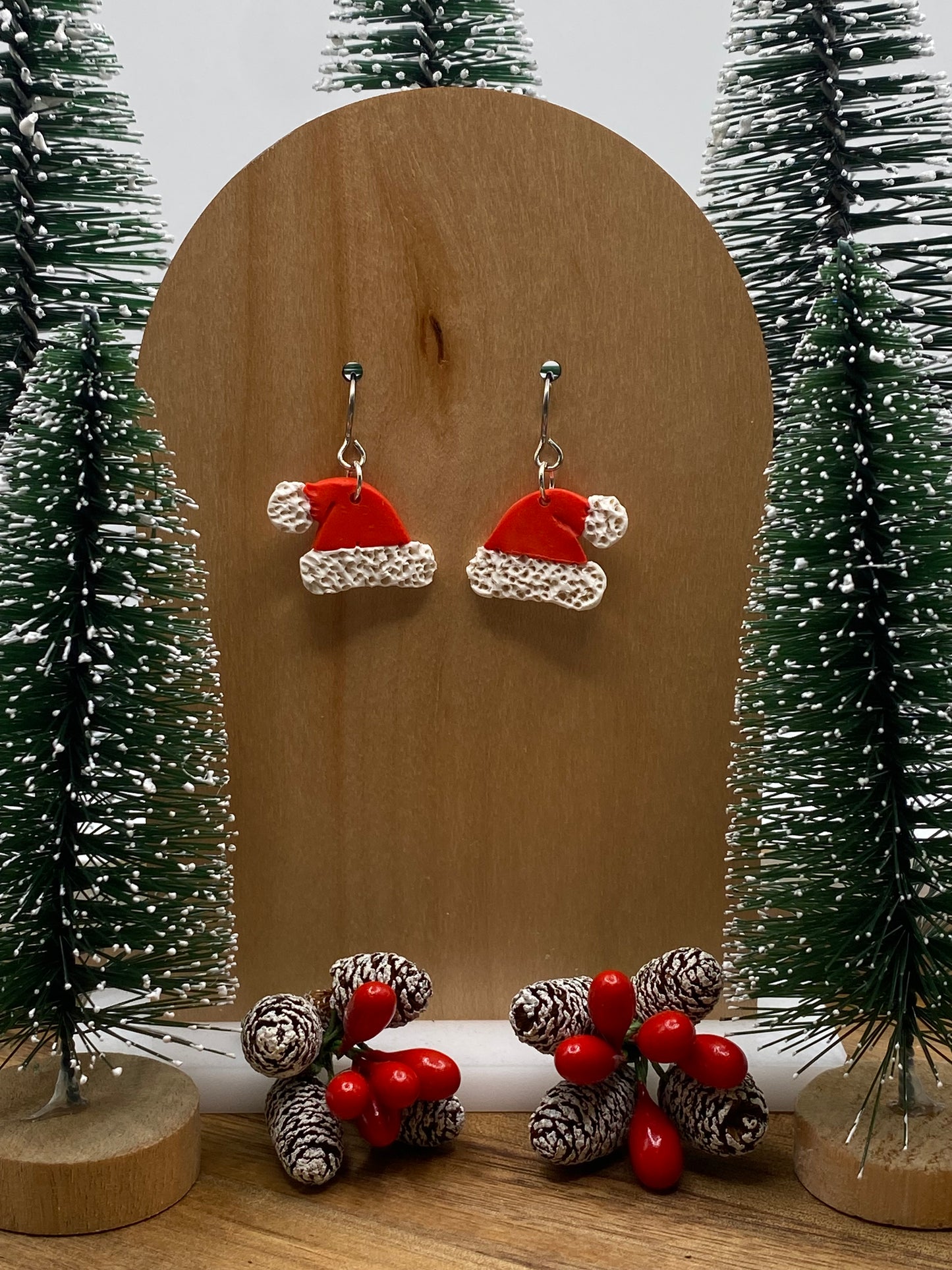 Santa Hat Dangle Earrings