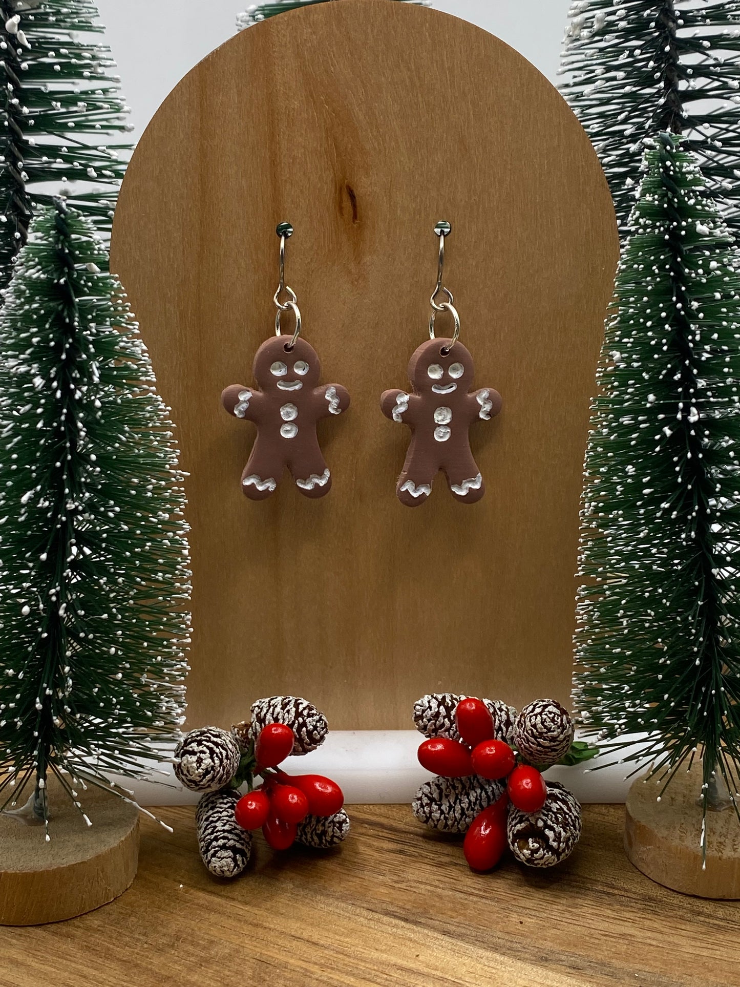 Gingerbread Man Dangle Earrings