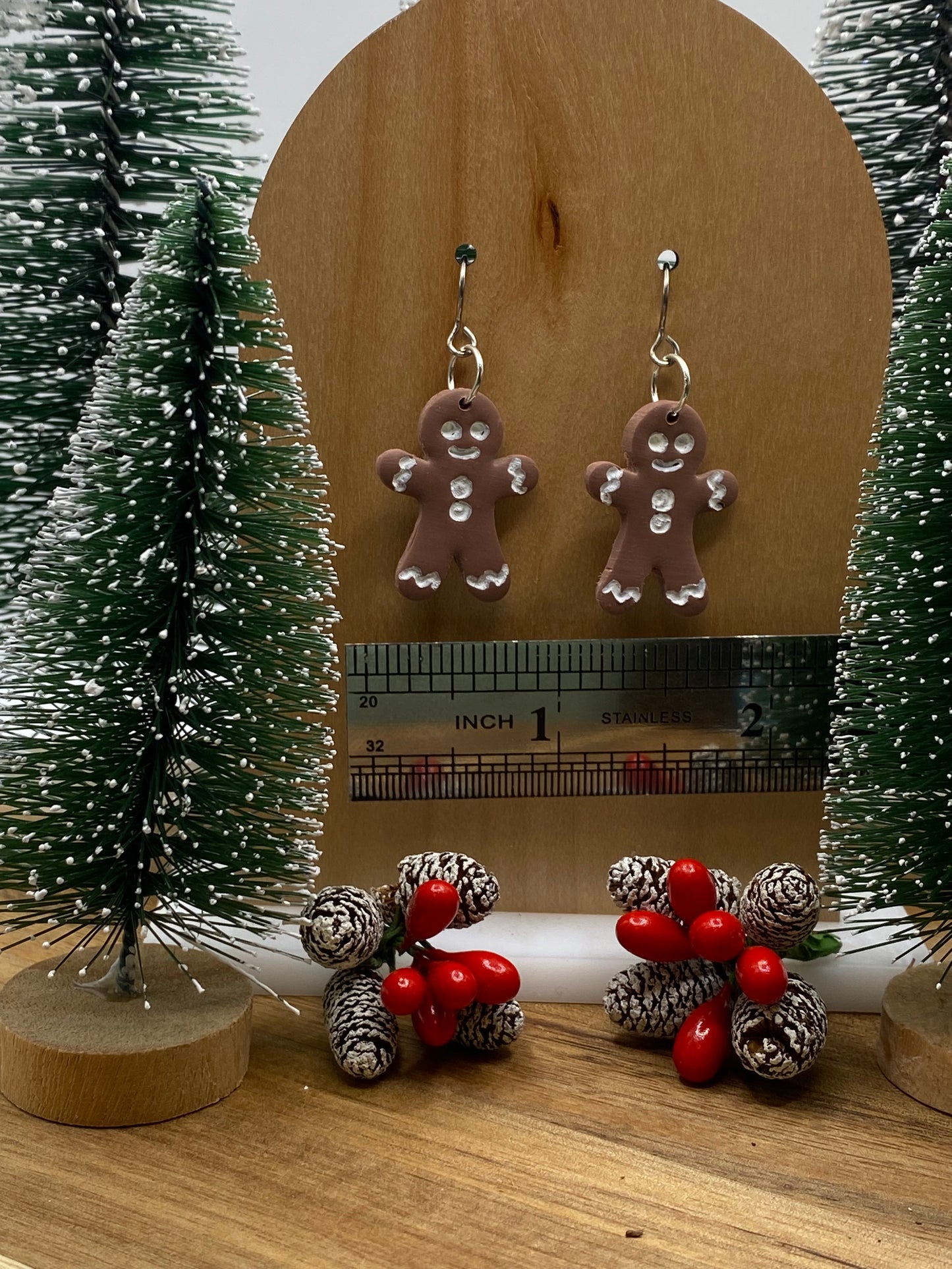 Gingerbread Man Dangle Earrings