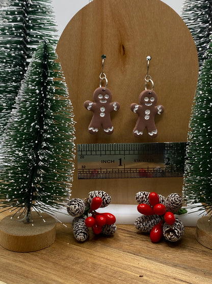 Gingerbread Man Dangle Earrings