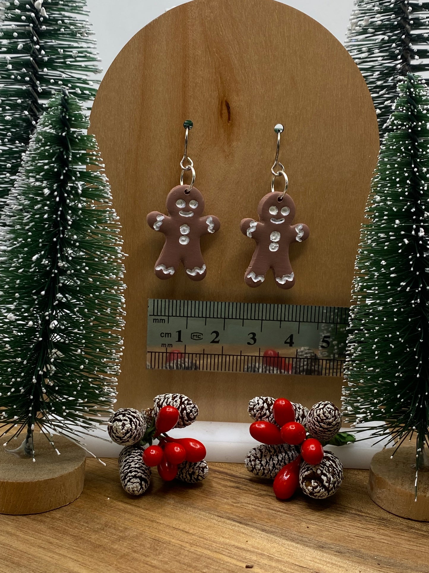 Gingerbread Man Dangle Earrings