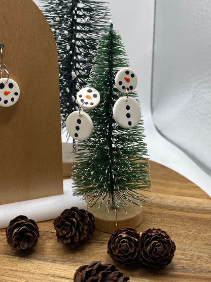 Snowman Dangle Earrings