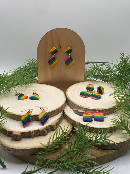 Pride Rainbow Dangle Earrings