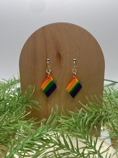 Pride Rainbow Dangle Earrings
