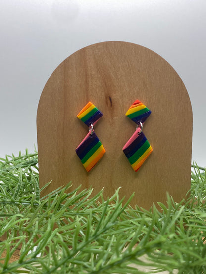 Pride Rainbow Dangle Earrings