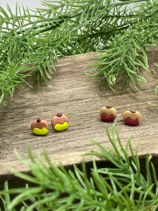 Caramel Apple Stud Earrings