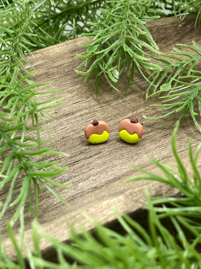 Caramel Apple Stud Earrings