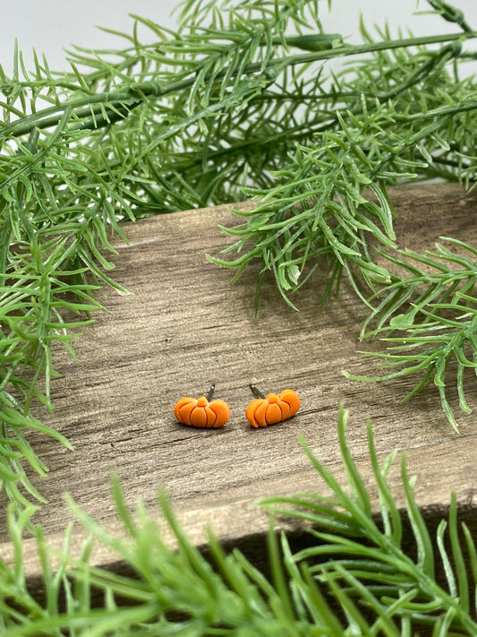 Pumpkin Stud Earrings