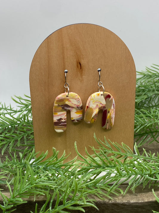 Fall Tie Dye Dangle Earrings