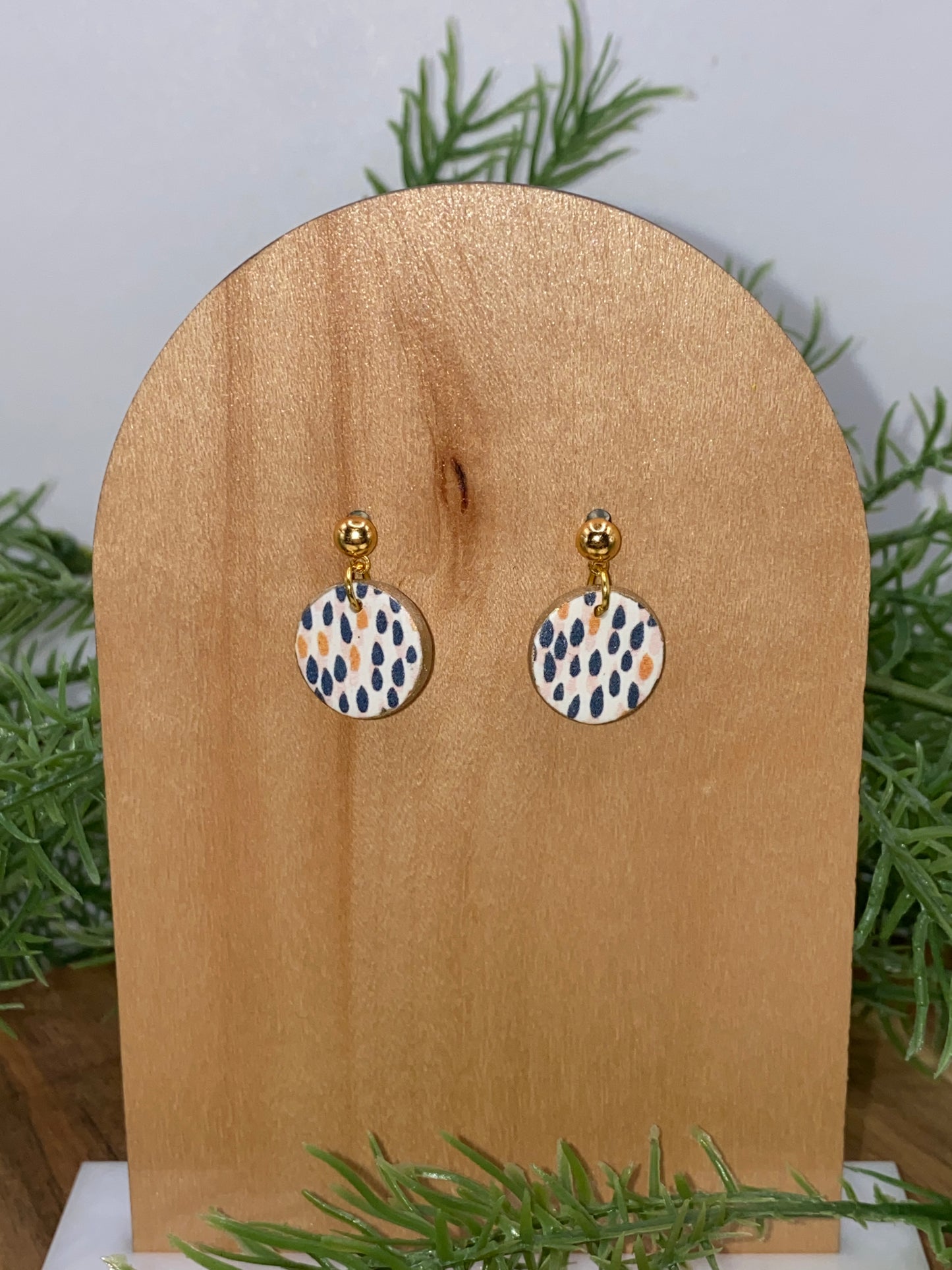 Polka Dot Dangle Earrings