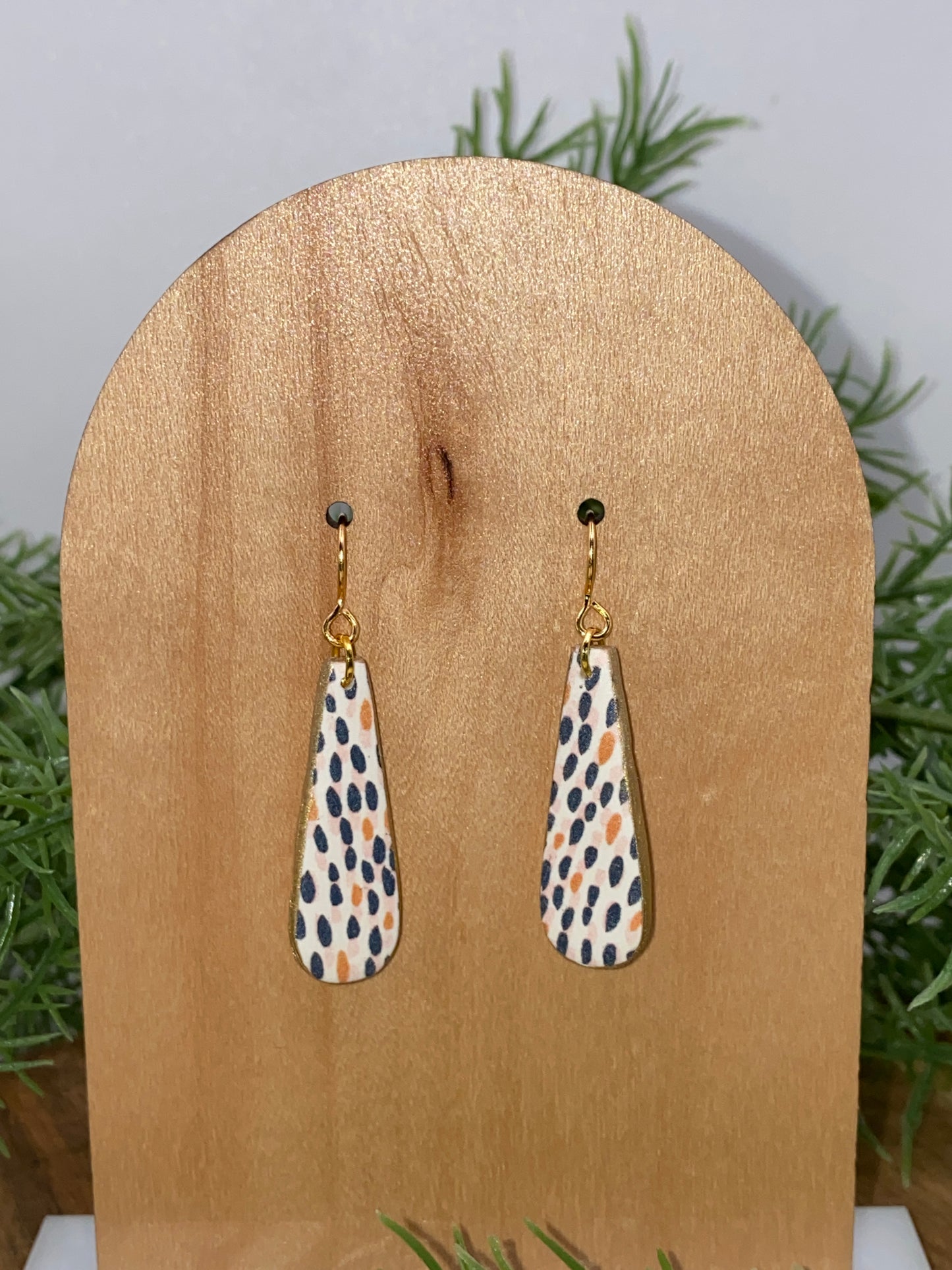 Polka Dot Dangle Earrings