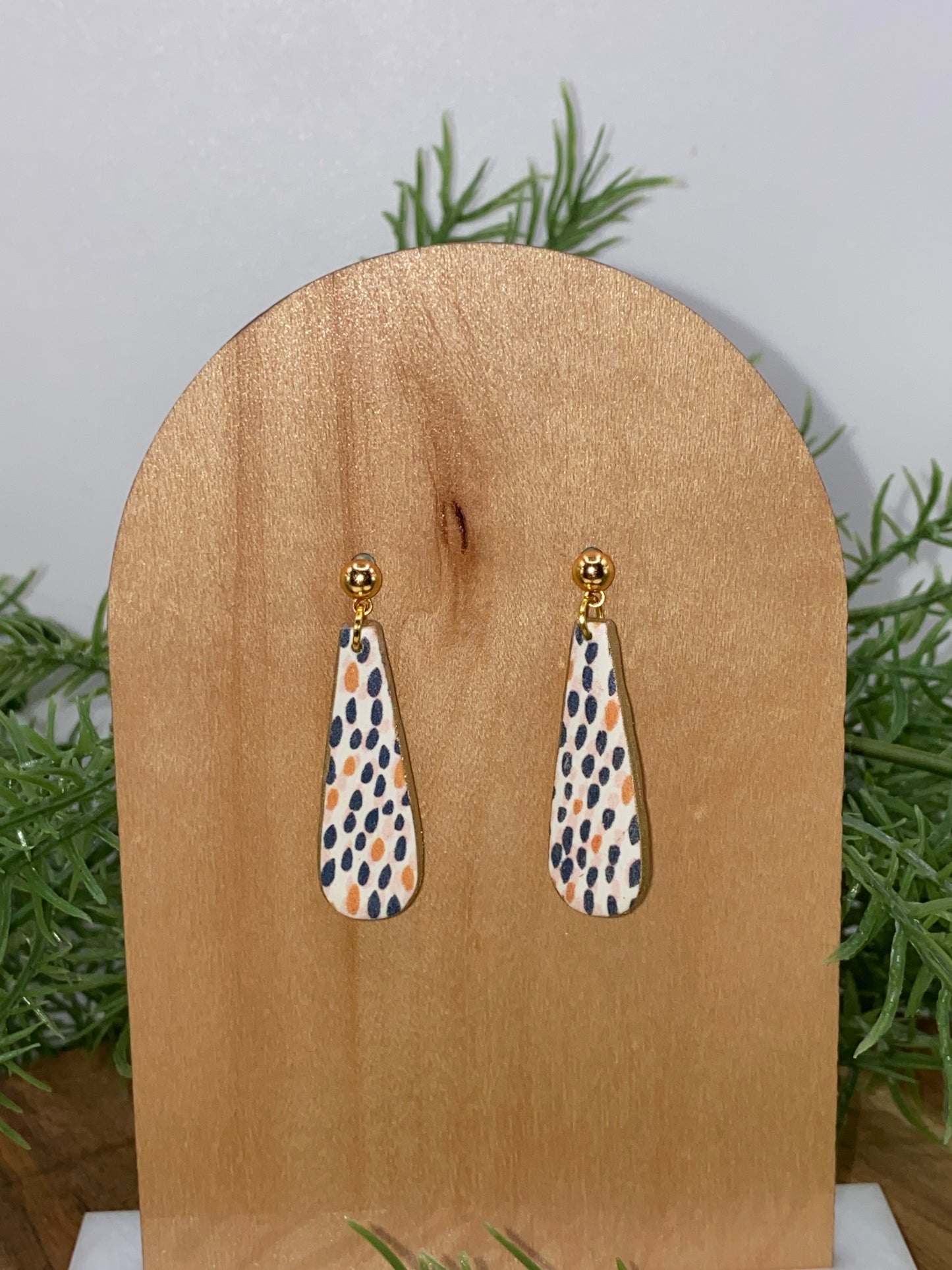 Polka Dot Dangle Earrings