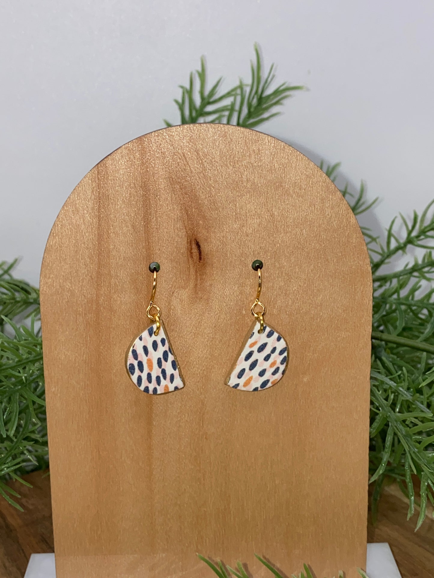 Polka Dot Dangle Earrings