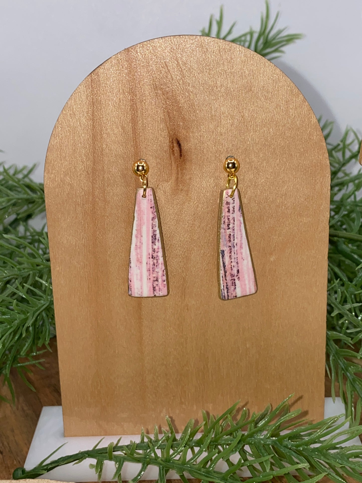 Striped Dangle Earrings