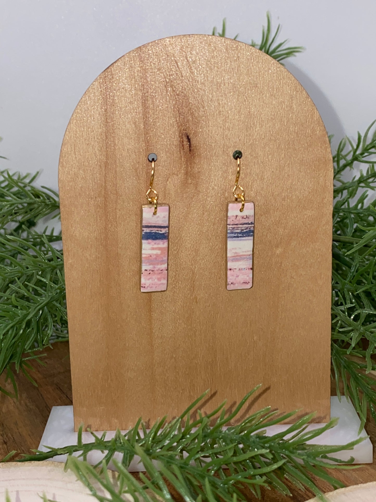 Striped Dangle Earrings