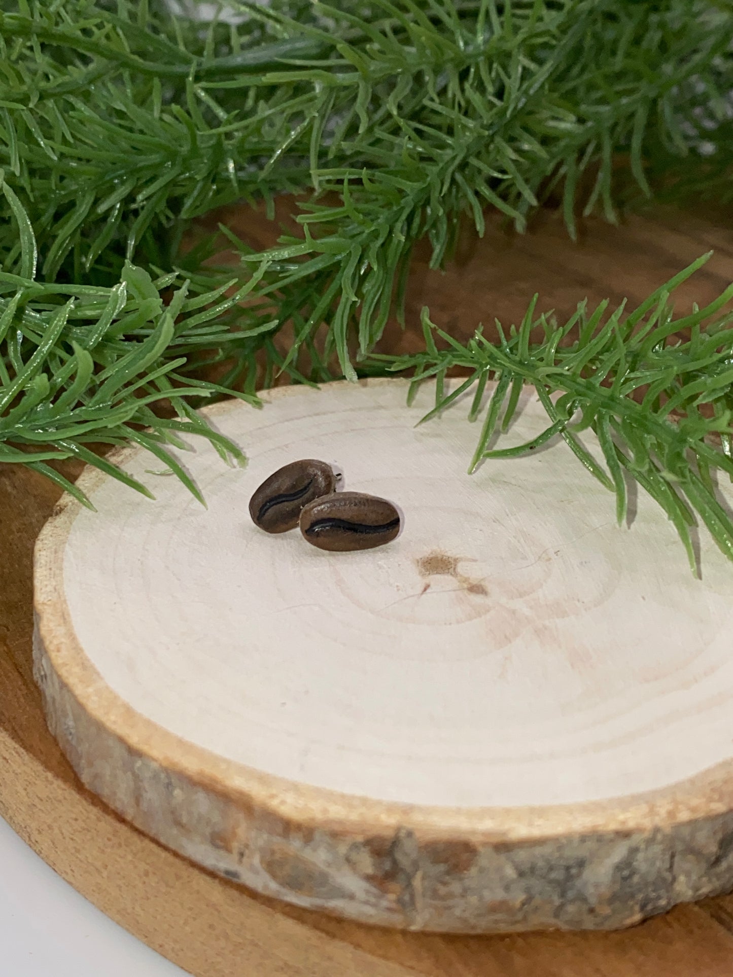 Coffee Bean Stud Earrings